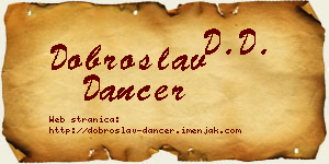 Dobroslav Dancer vizit kartica